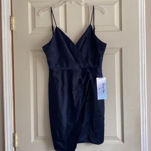 NWT Navy Blue Short V-Neck Cocktail Dress